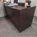 Espresso Straight Office Reception Desk w/ Transaction Counter
